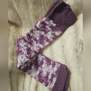 NEW CROCHET/KNIT HAND MADE EXTRA THICK WARM LEGGINGS LEG WARMER 34" LONG
